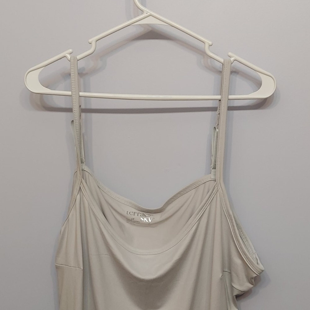Terra and Sky tank top long cami tan layering - Picture 3 of 7